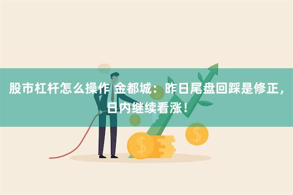 股市杠杆怎么操作 金都城：昨日尾盘回踩是修正，日内继续看涨！