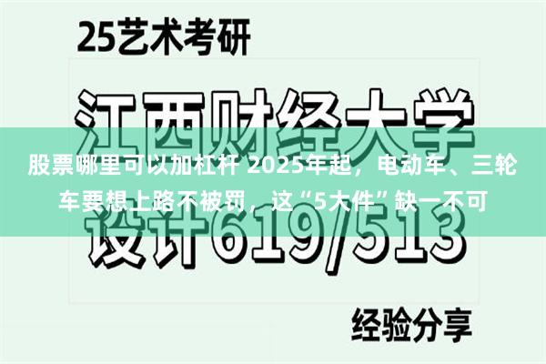 股票哪里可以加杠杆 2025年起，电动车、三轮车要想上路不被罚，这“5大件”缺一不可