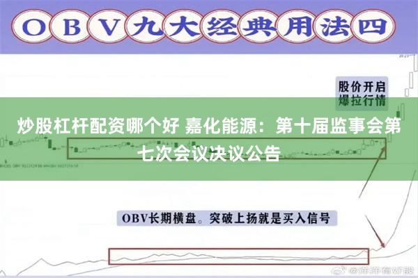 炒股杠杆配资哪个好 嘉化能源：第十届监事会第七次会议决议公告