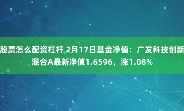 股票怎么配资杠杆 2月17日基金净值：广发科技创新混合A最新净值1.6596，涨1.08%